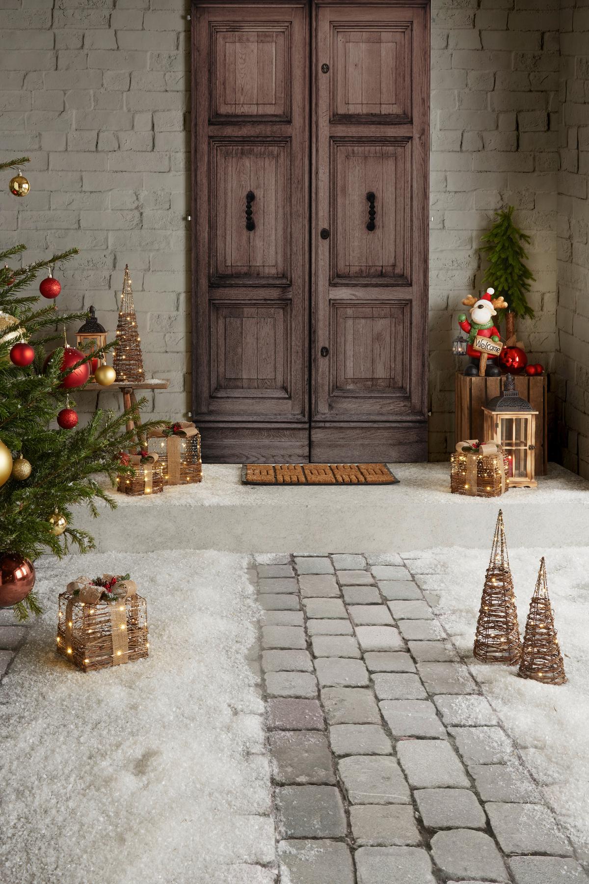 Dekor Ajándékdoboz Rani - natúr színű/aranyszínű, Konventionell, fa/fém (25/25/28cm) - Ondega