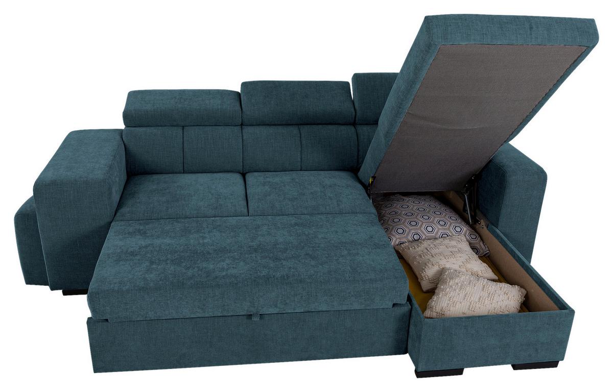 Ecksofa Sirius M blau, 251x165cm - Blau, KONVENTIONELL, Holz/Holzwerkstoff (251/165cm)