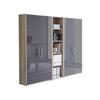 Office Edition B: 212,9 cm Sonoma Eiche/Anthrazit - Anthrazit Hochglanz/Sonoma Eiche, MODERN, Holzwerkstoff (212,9/185,6/33cm) - MID.YOU