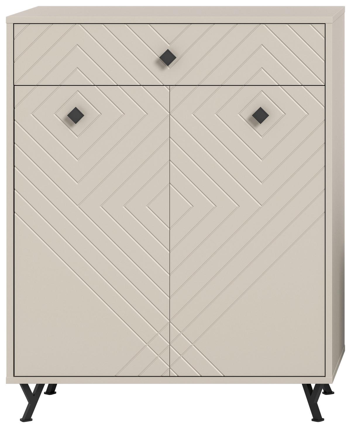 SKRINKA NA TOPÁNKY NOTES - Design, kov/kompozitné drevo (80/100/35cm) - MID.YOU