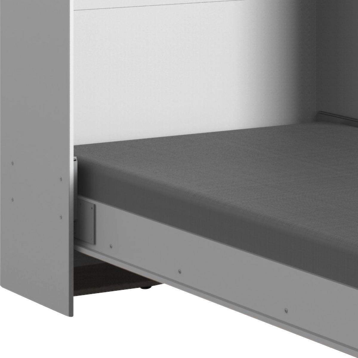 Schrankbett mit Lattenrost 90x200 Juist, Weiß - Weiß, KONVENTIONELL, Holz/Holzwerkstoff (90/200cm) - MID.YOU