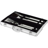 Grillbesteck Christer im Alu-Koffer, 5-teilig - Edelstahlfarben, MODERN, Metall (46/17/8cm)
