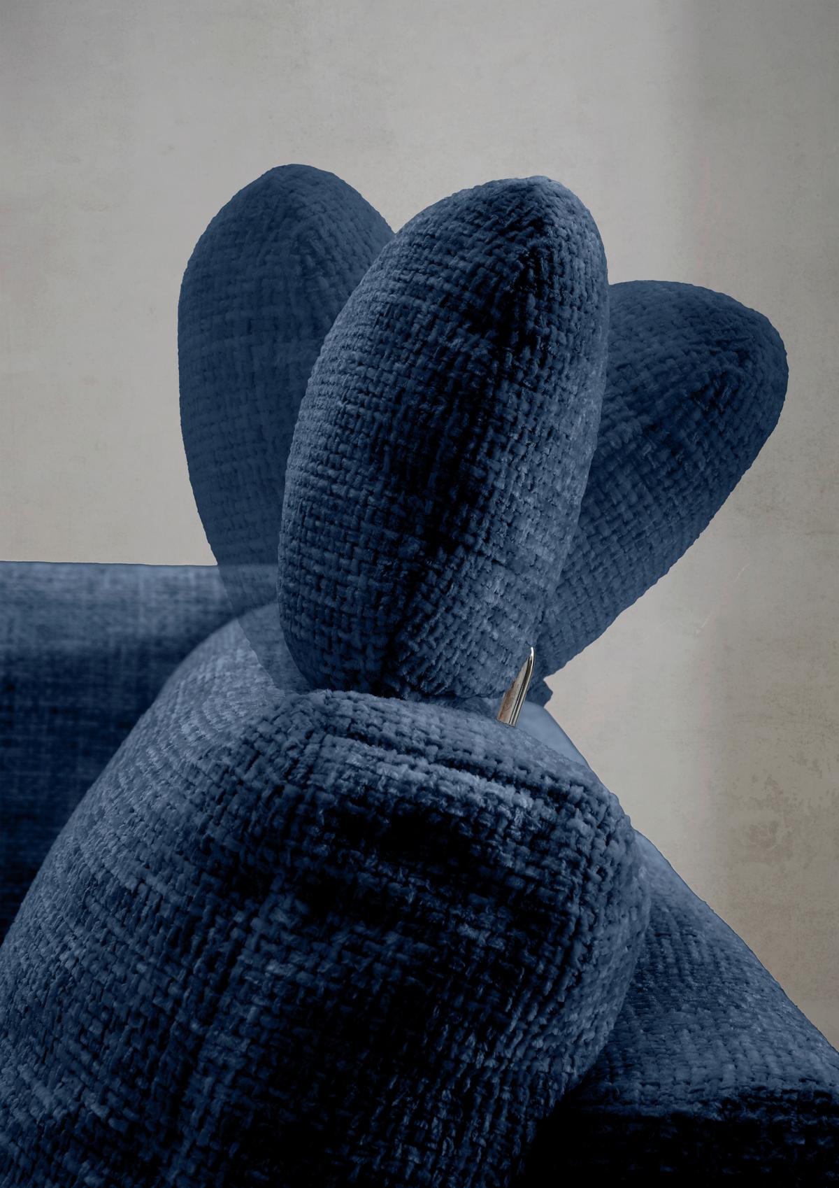 Eckschlafsofa Positano, Blau S: 265x206 Cm - Wildeiche/Blau, MODERN, Textil (265/206cm) - Livetastic