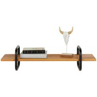 NÁSTENNÁ POLICA DANZIG -SB- - čierna/farba duba, Modern, kov/drevo (80/20/22cm) - Mömax