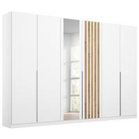 Drehtürenschrank 271 cm Lamella Weiß/Eiche Dekor - Weiß/Eiche Artisan, MODERN, Holzwerkstoff (271/210/54cm) - Rauch Möbel