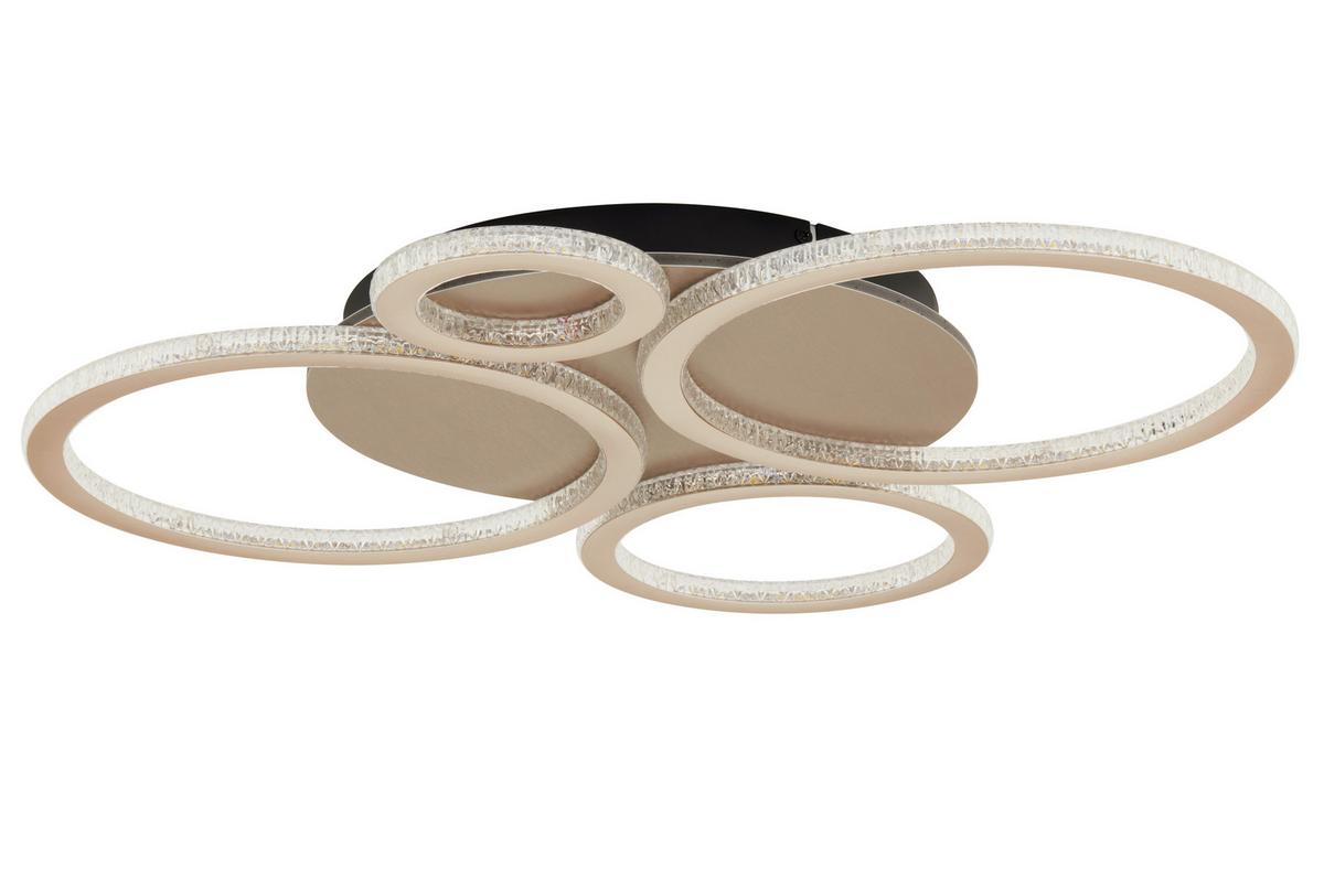 LED-Deckenleuchte Neu - Champagner, MODERN, Kunststoff/Metall (72/62/6cm)