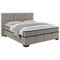 Americká posteľ MAYA D 180/200 cm, béžová - čierna/mätovosivá, Konventionell, drevo/kompozitné drevo (180/200cm) - Mömax