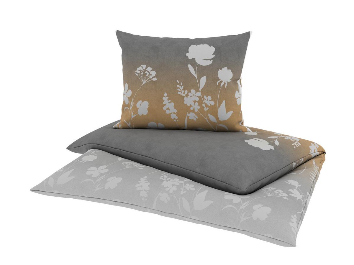 BETTWÄSCHE MAREN - Beige/Grau, MODERN, Textil - Luca Bessoni
