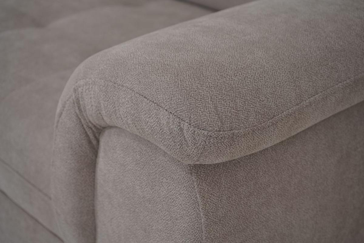 Rohová sedačka FALCO, ľavá, béžová ženilka,2x op.hlavy - čierna/béžová, Konventionell, drevo/kompozitné drevo (183/251cm) - Ondega