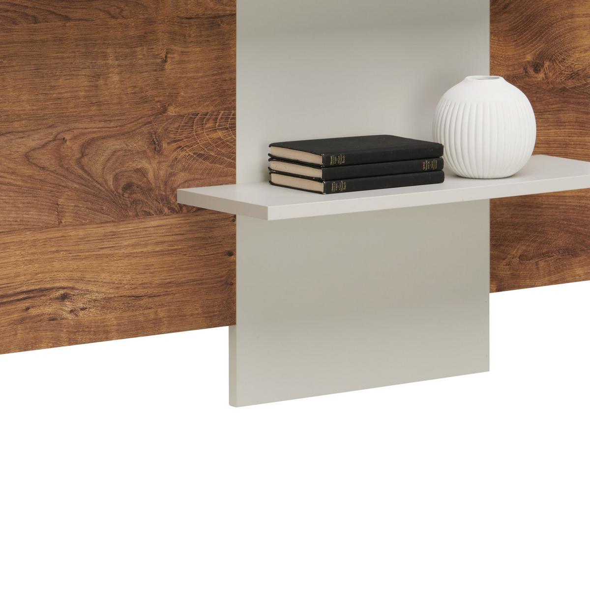 Wandboard Arian B: 150 cm Eiche Dekor/Hellgrau - Eichefarben/Hellgrau, MODERN, Holzwerkstoff (150/85,3/19,6cm)