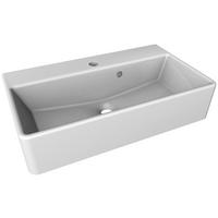 Waschbecken Lima Keramik 60x35 cm Weiß - Weiß, MODERN, Keramik (60/13/35cm) - MID.YOU