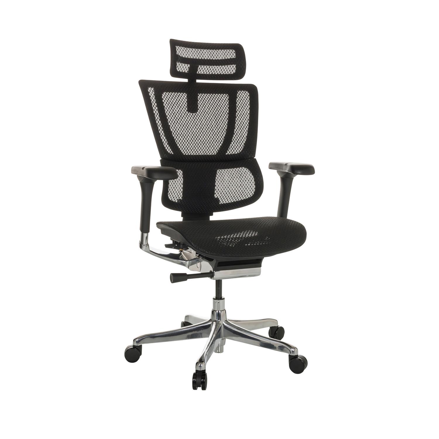 Drehstuhl Ergohuman Slim I Schwarz 69x116-138x66 cm