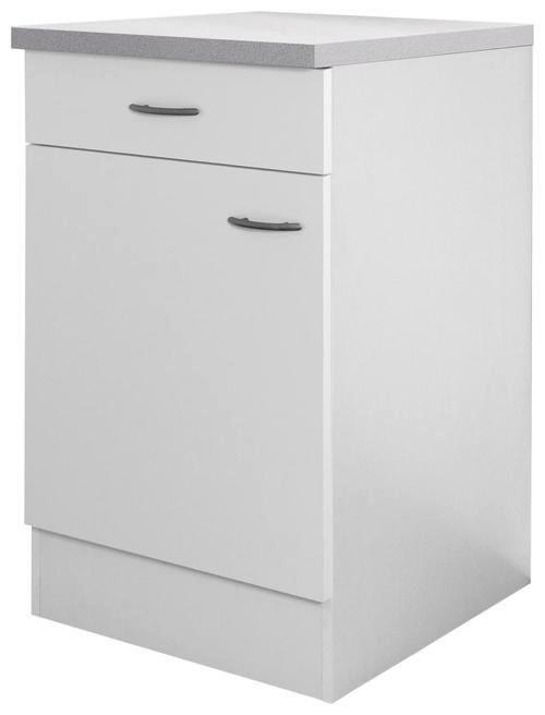 Küchenunterschrank Wito 50 cm Weiß 1 Drehtür