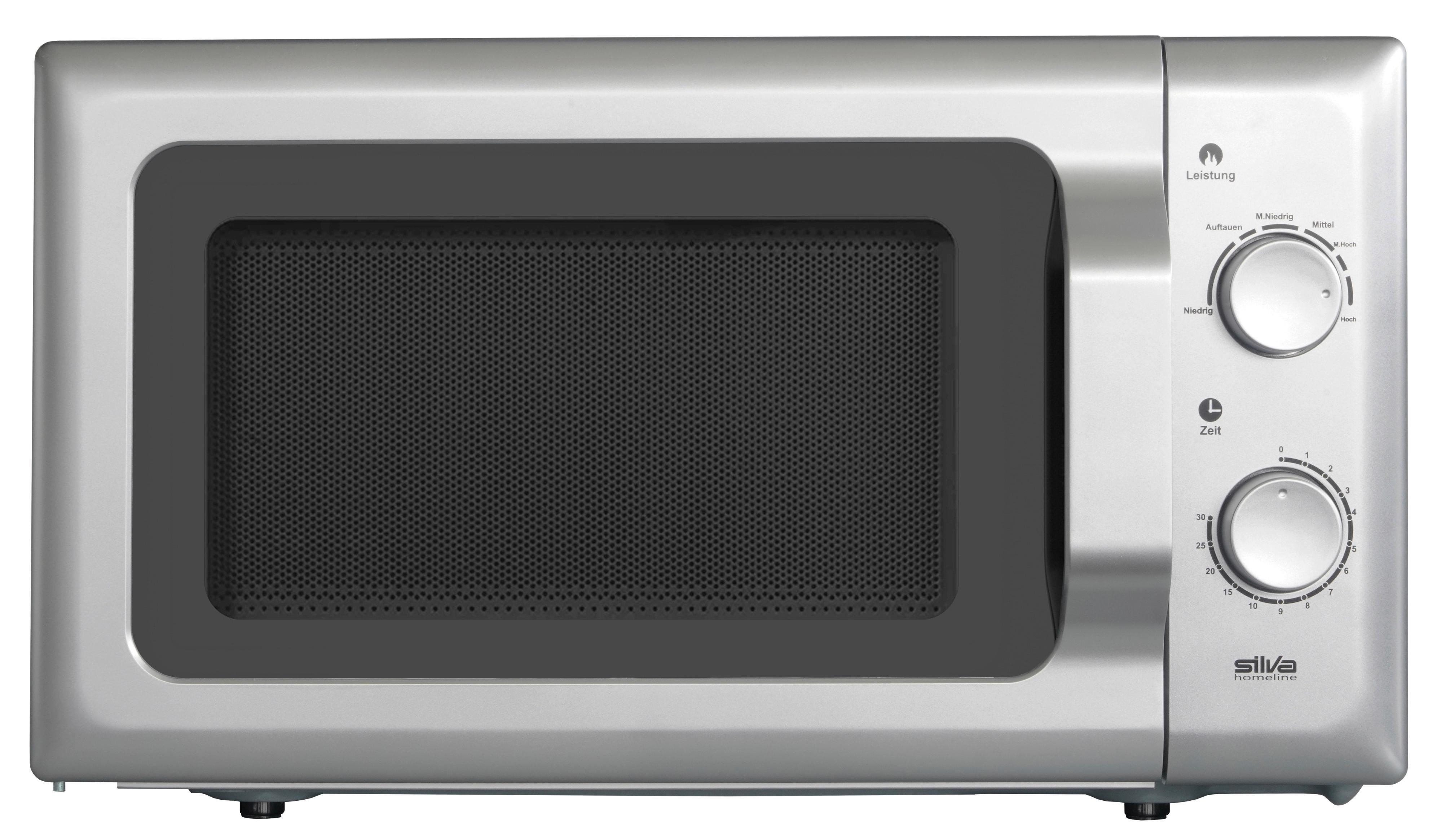 Unterbau-mikrowelle 700 W Mwu 20.4 Silber, 6 Stufen - Silberfarben (45/26/35cm) - Silva Homeline