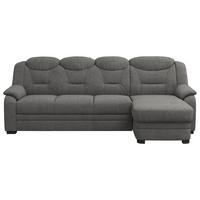 Rohová sedačka MARCUS, pravá, antracitová ženilka - čierna/antracitová, Basics, textil/plast (257/162cm) - MID.YOU