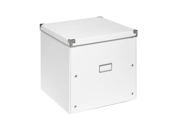 Uskladňovací Box Lorenz - biela, kartón/kov (33/33/31cm) - Mömax modern living Uskladňovací Box Lorenz - biela, kartón/kov (33/33/31cm) - Mömax modern living