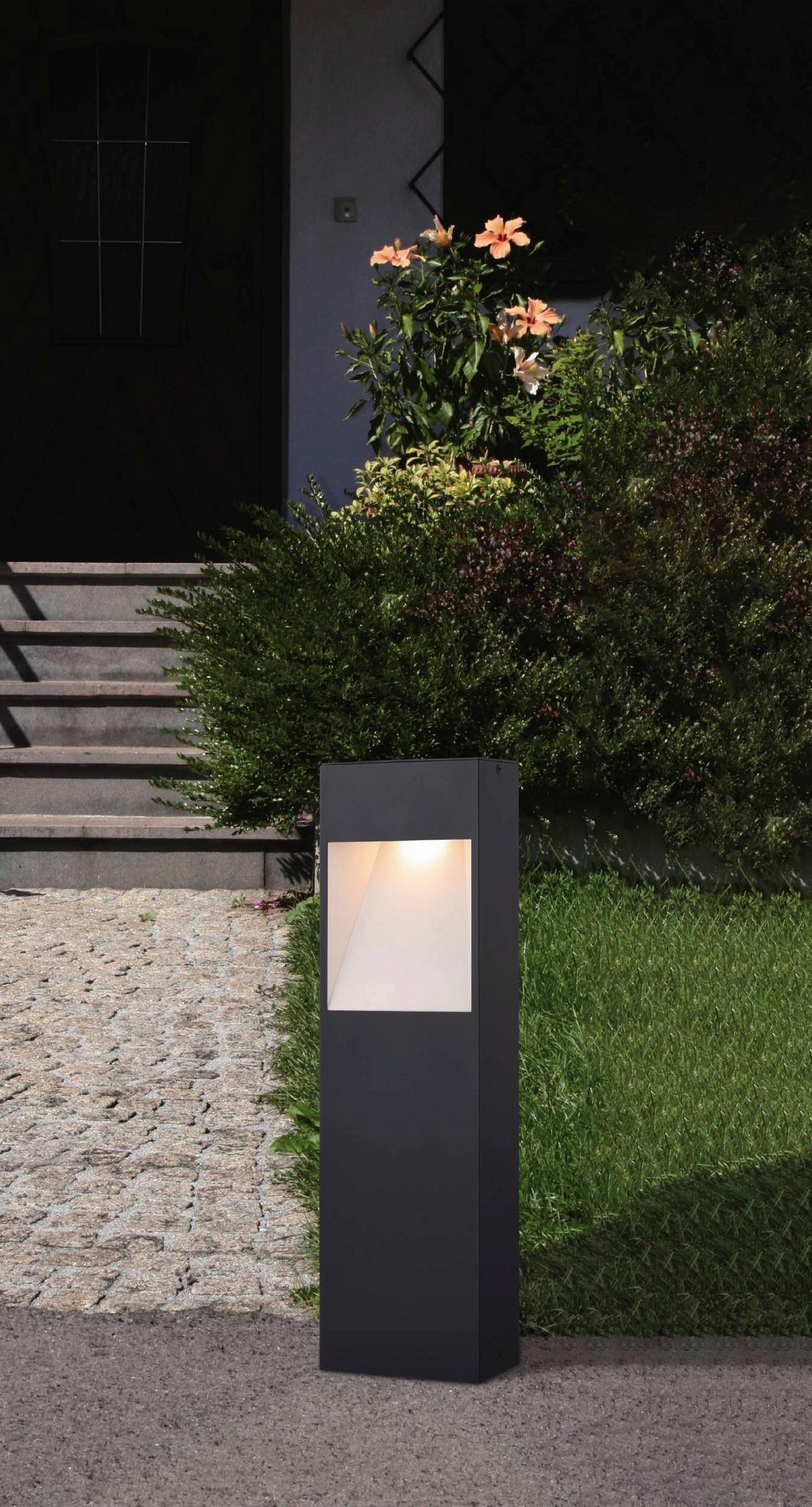 Sockelleuchte 98096* Manfria - Anthrazit/Weiß, Design, Metall (13,5/7,5/38cm) - Eglo