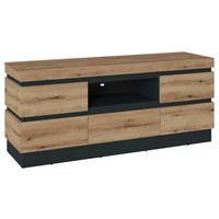 Tv-elem Corte - tölgyfa/szürke, Trend, faalapú anyag (160,8/68/45cm)