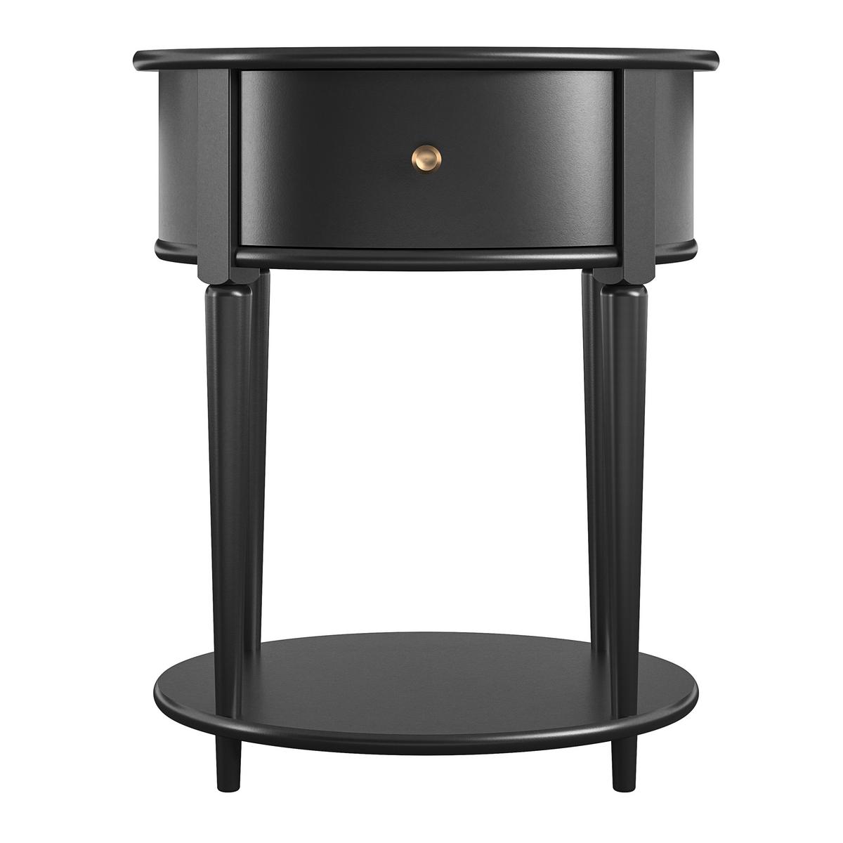 Beistelltisch Aurora Schwarz B: 55 Cm - Schwarz, Design, Holzwerkstoff (55/45/66cm) - MID.YOU