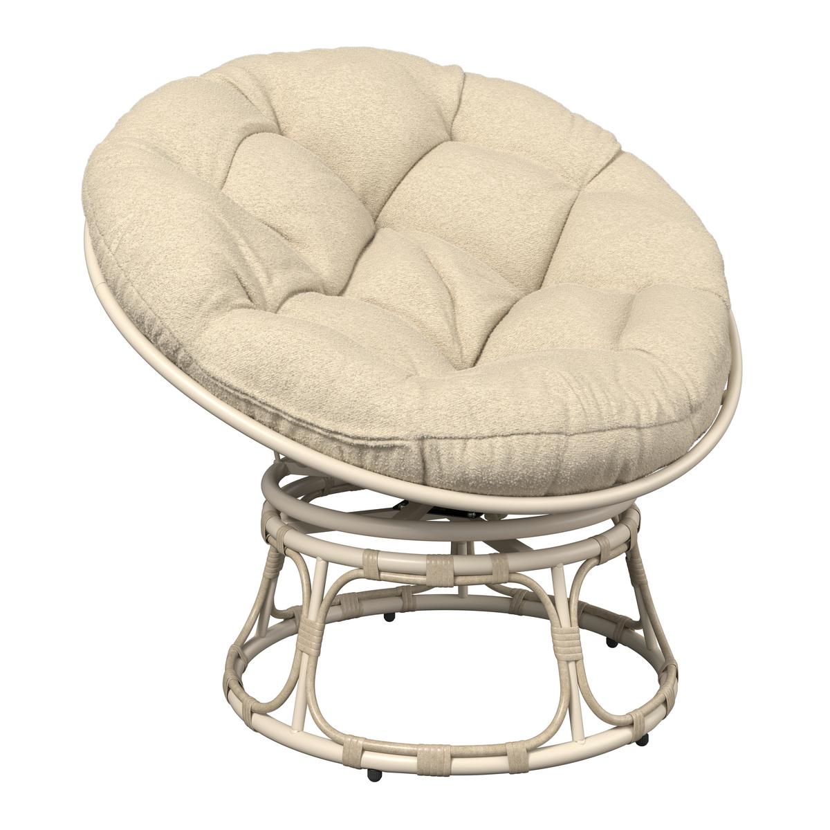 ZÁHRADNÉ RELAXAČNÉ KRESLO HERMI - béžová, Basics, kov/textil (99/82/99cm)