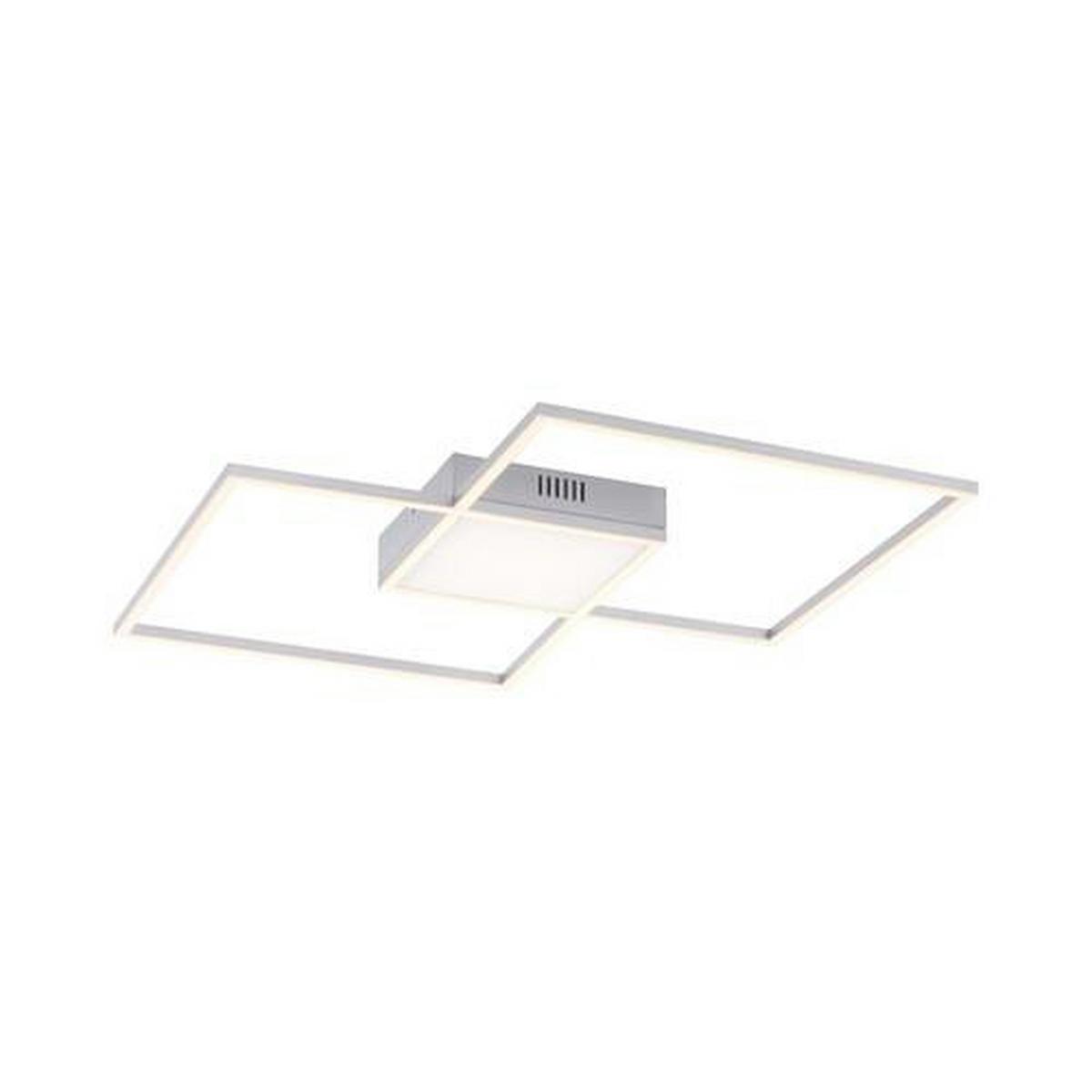 LED-Deckenleuchte Asmin L: 60 cm Mit 3 Helligkeitsstufen - Silberfarben, Design, Kunststoff/Metall (60/60/5,3cm)