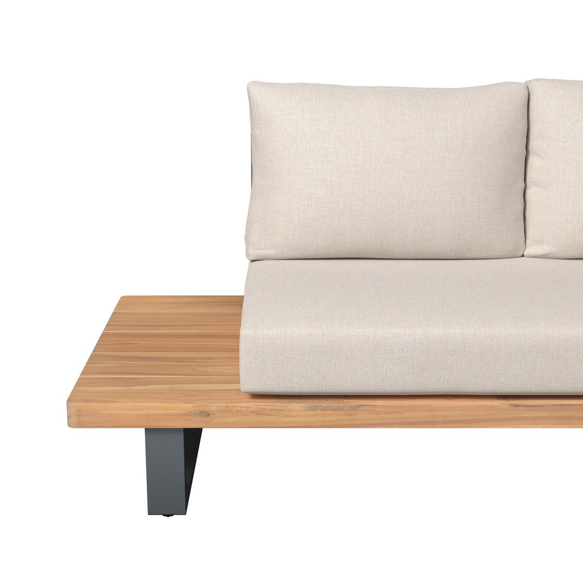 TERASOVÁ SEDACIA SÚPRAVA GABRIEL - farba akácie, Natur, kov/drevo - Mömax