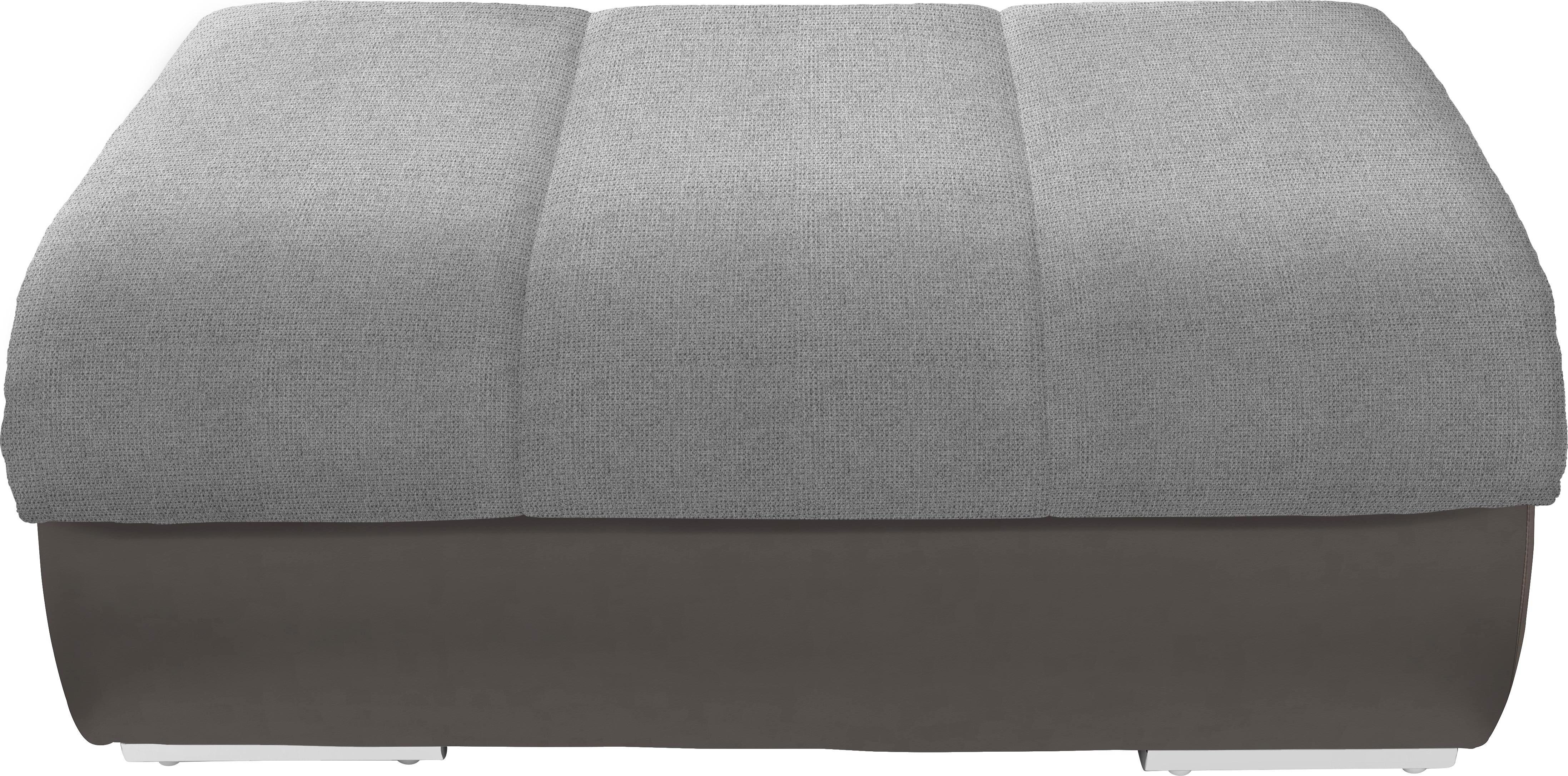 Hocker Multi - Chromfarben/Dunkelgrau, MODERN, Textil (100/43/80cm)