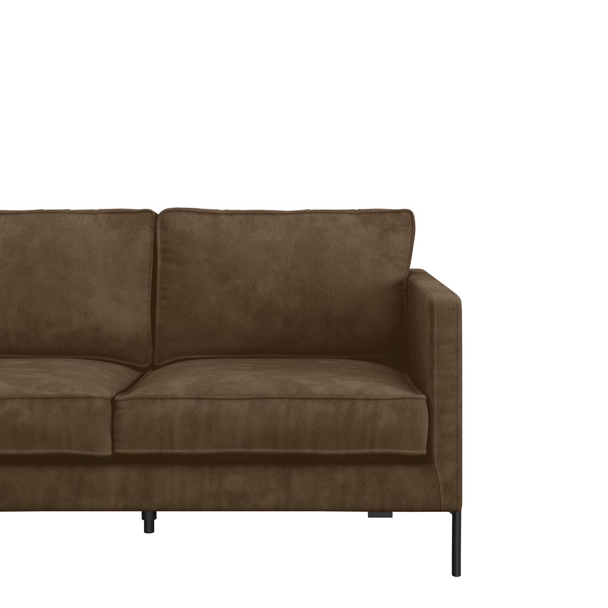 Ecksofa Yukon Braun S: 154x232 Cm - Schwarz/Braun, Trend, Textil (154/232cm) - Livetastic