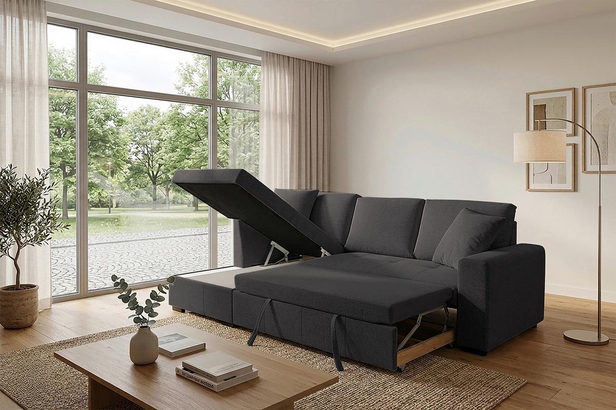 Ecksofa Lukas Dunkelbraun S: 158x239 Cm - Dunkelbraun, Trend, Textil (158/239cm)