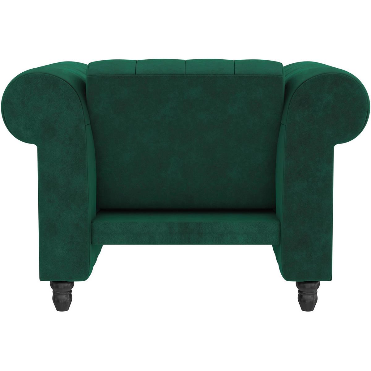 Sessel Firenze Dunkelgrün, Relaxfunktion - Dunkelgrün/Schwarz, Basics, Textil (111/83/87cm) - Livetastic