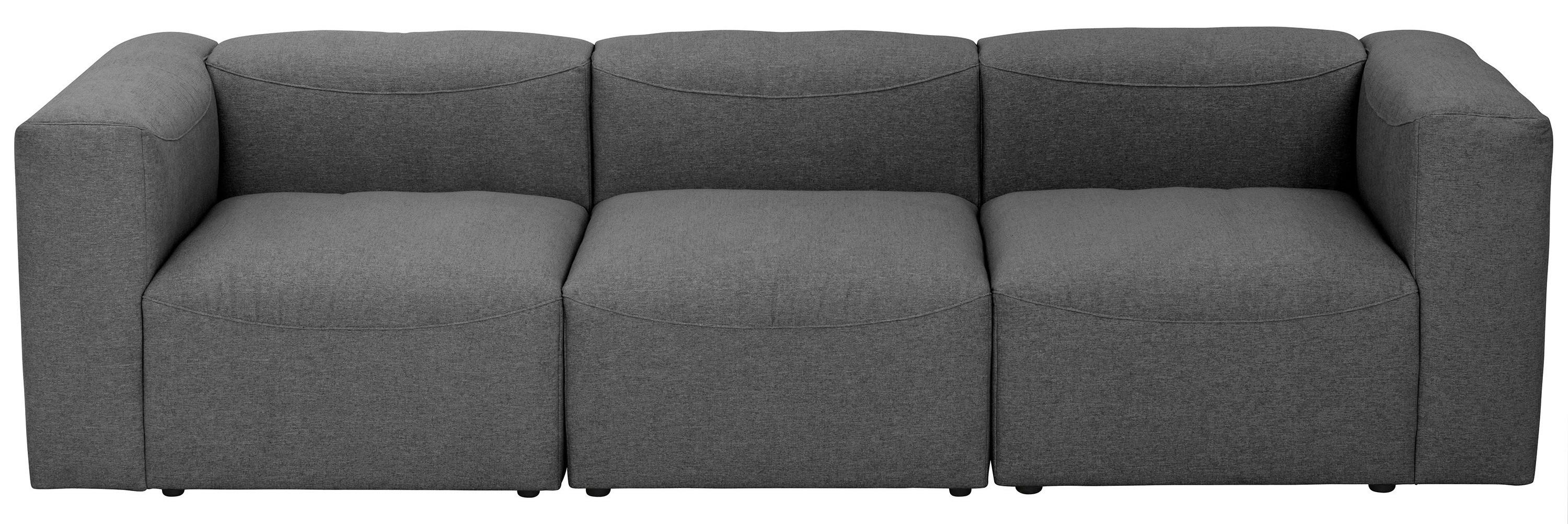 3-Sitzer-Sofa Lena Mit Armlehnen, Anthrazit - Anthrazit, Design, Textil (275/73/100cm) - Max Winzer