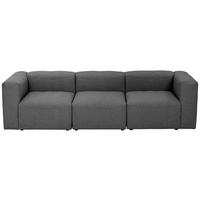 3-sitzer-sofa Lena Mit Armlehnen, Anthrazit - Anthrazit, Design, Textil (275/73/100cm) - Max Winzer