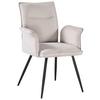 ŽIDLE S PODRUČKAMI NOVA - černá/béžová, Moderní, kov/textil (63/88/63cm) - Premium Living