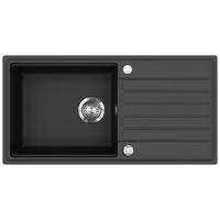 SPÜLE TILA435BL - Schwarz, Basics, Stein (86/19/43,5cm) - Visiona