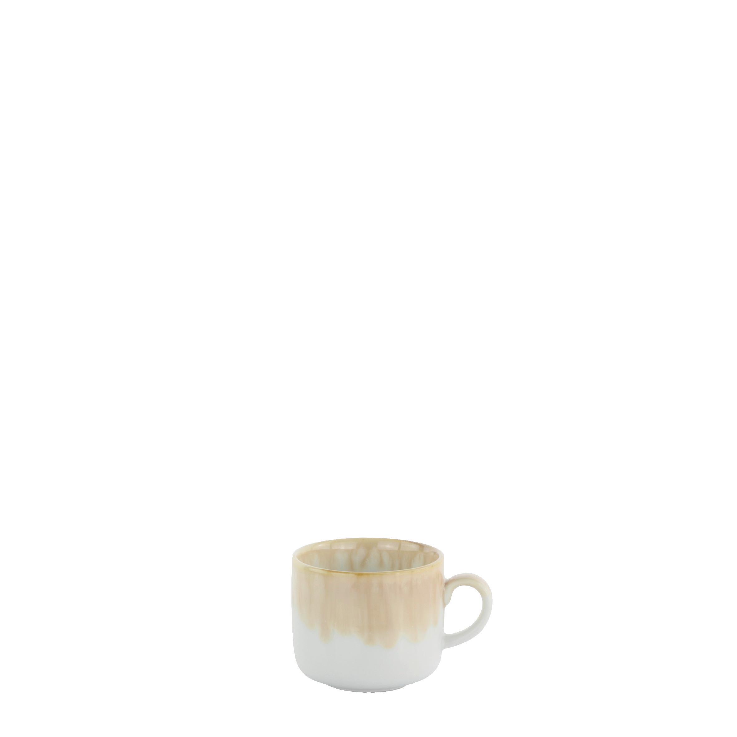 Šálek a podšálek na espresso SATURN - béžová, Moderní, keramika - Mömax