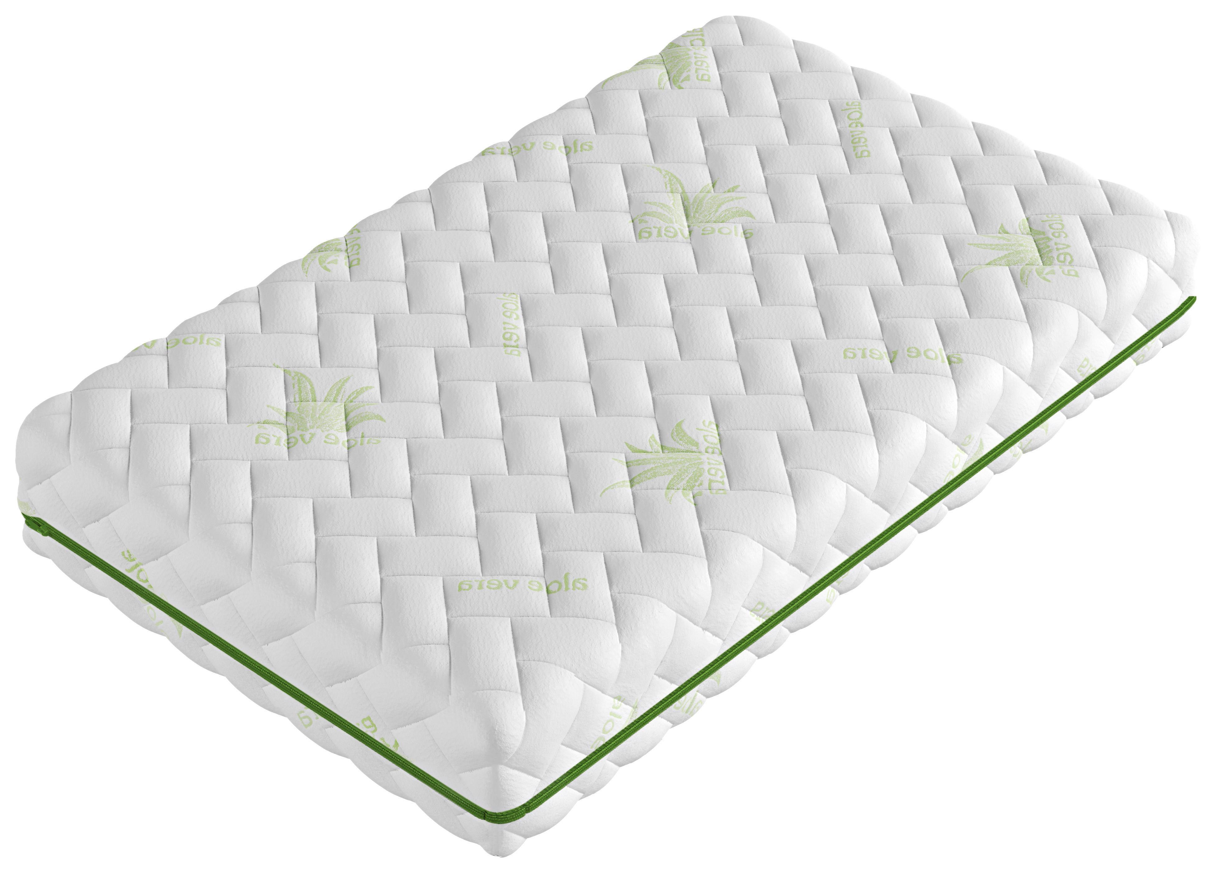 Taschenfederkernmatratze Aloe Soft 120x200 cm H2/H3 H: 19 cm - Weiß/Grün, Basics, Textil (120/200cm) - P & B