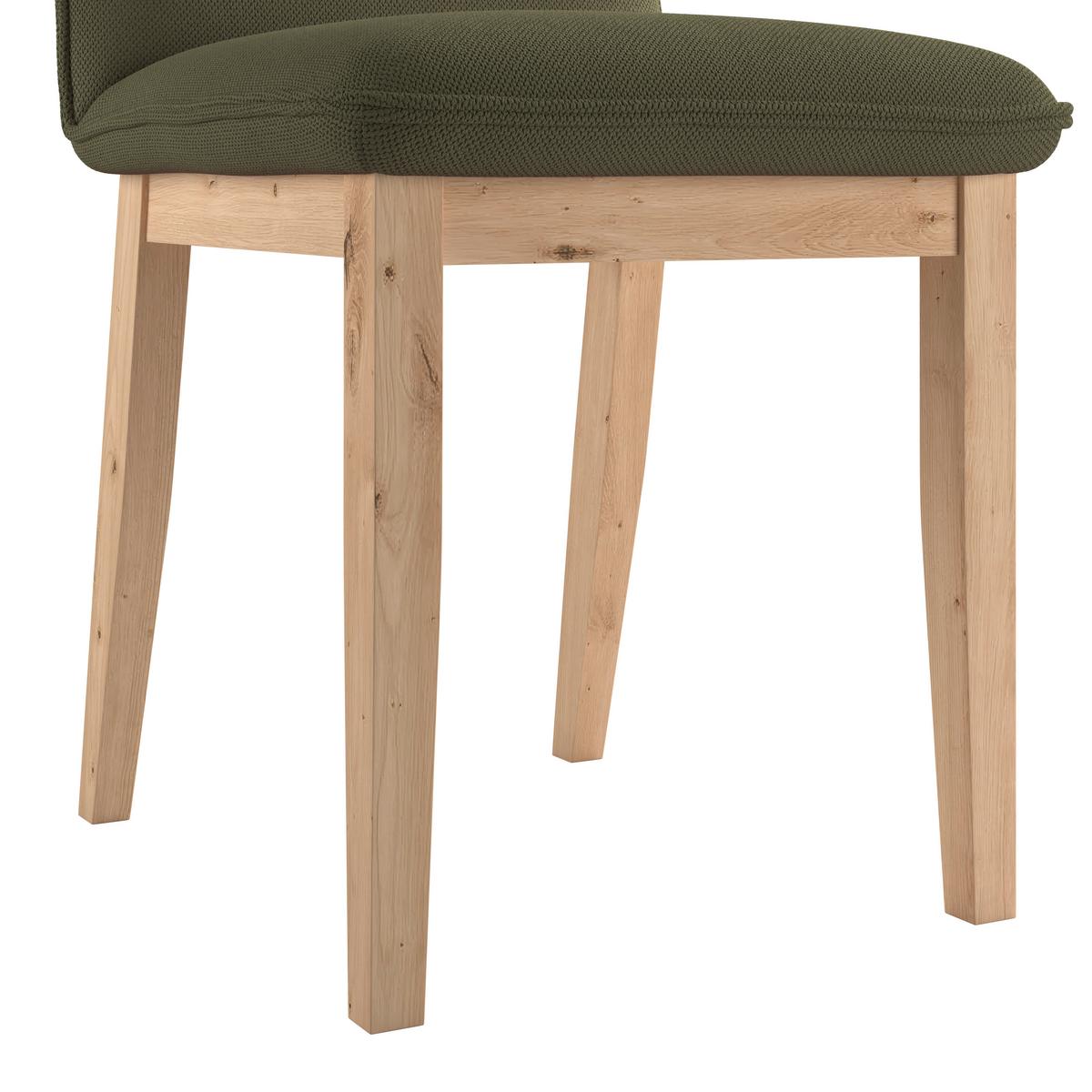 Vierfußstuhl Beluna Ii Webstoff Grün, B: 47cm - Eichefarben/Grün, KONVENTIONELL, Holz/Textil (47/91/44cm) - James Wood