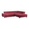 Ecksofa Gemini Rot, B: 312cm - Chromfarben/Rot, KONVENTIONELL, Textil (312/234cm)