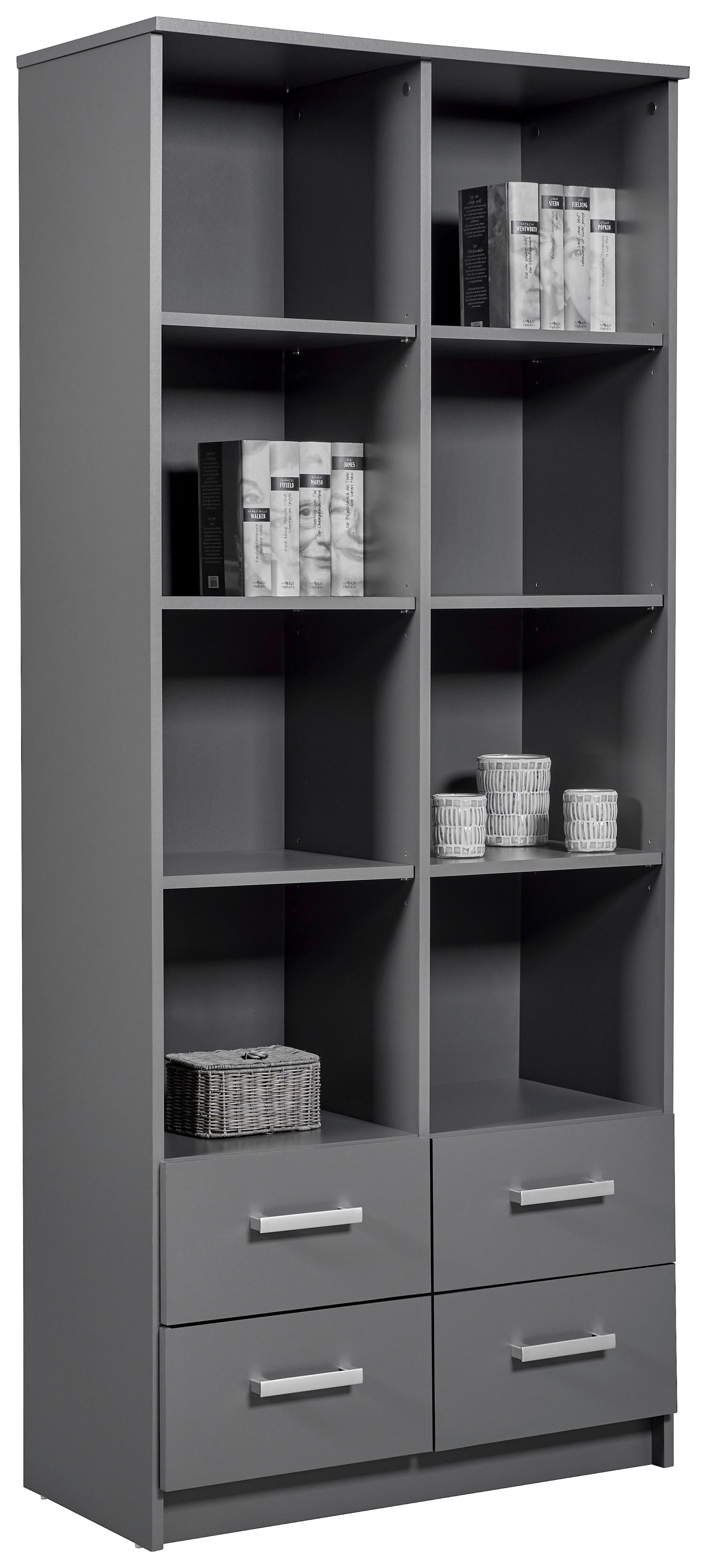 Regal mit Laden Elenzio B: 40 cm Graphitfarben - Graphitfarben, Basics, Holzwerkstoff (81,50/40/191,2cm) - MID.YOU