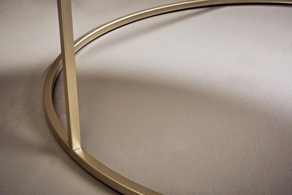 Couchtisch Sol Coffee - Goldfarben/Weiß, KONVENTIONELL, Holzwerkstoff/Metall (89,5/41cm) - Livetastic