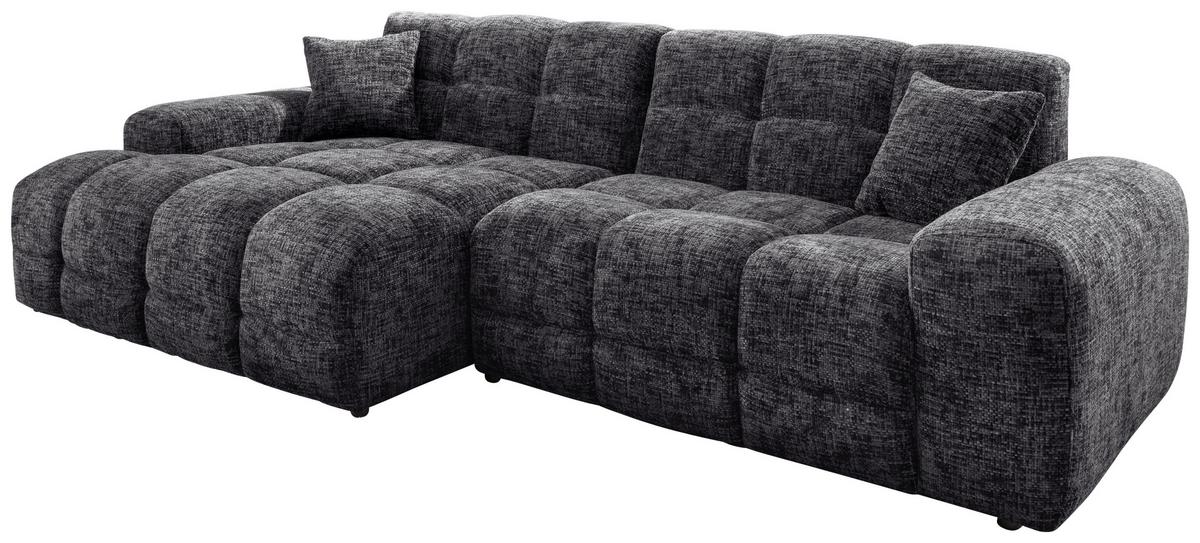 Ecksofa Bosco, Schwarz S: 152x301 cm - Schwarz, MODERN, Textil (152/301cm) - Livetastic