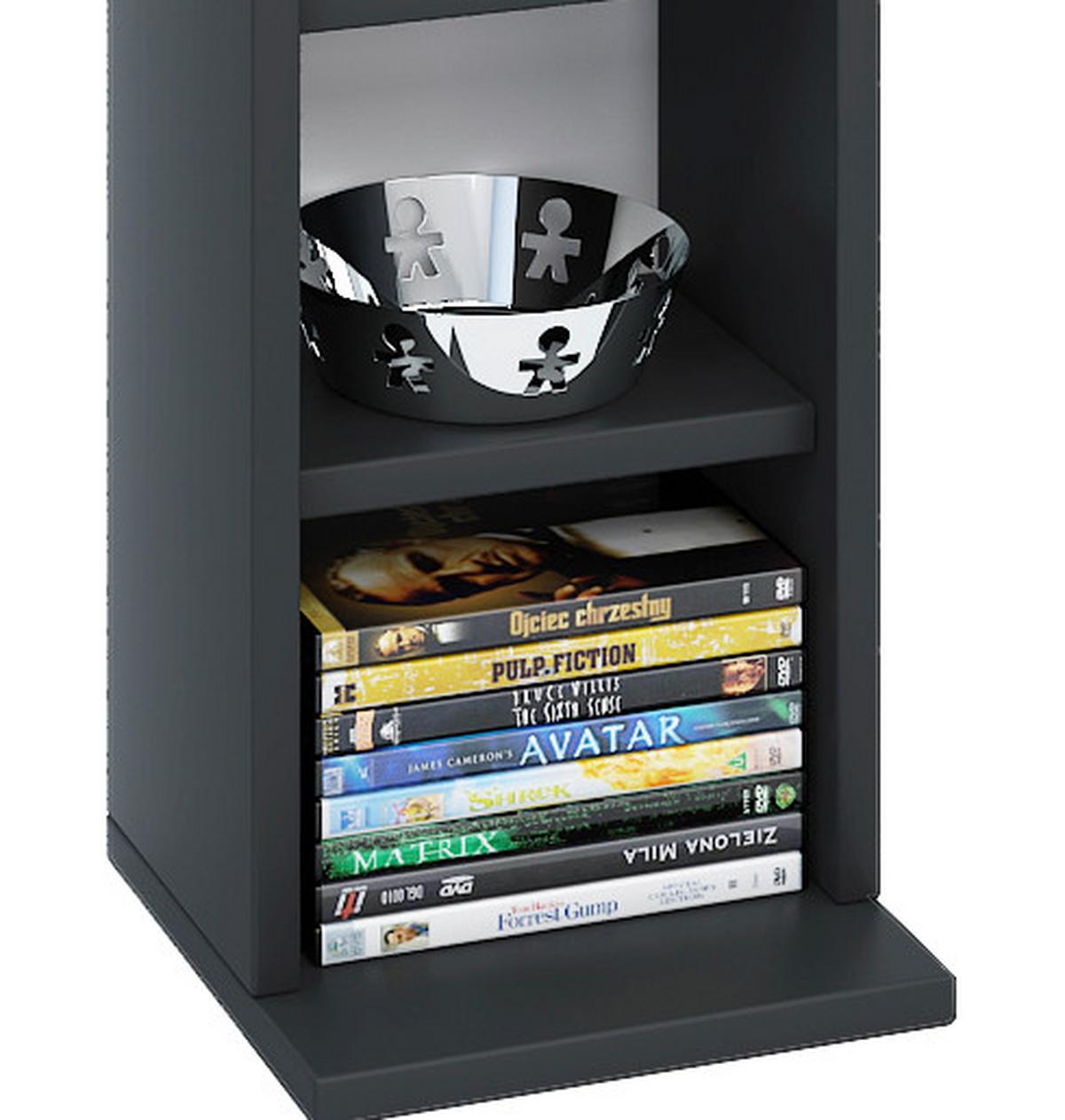 CD Regal Bigol 21 cm Schwarz - Schwarz, Basics, Holzwerkstoff (21/183/20cm) - MID.YOU