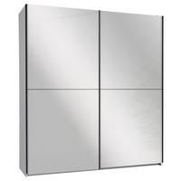 Schwebetürenschrank mit Spiegel 215cm Neomi Weiß - Weiß, Trend, Glas/Holzwerkstoff (215/210/60cm)