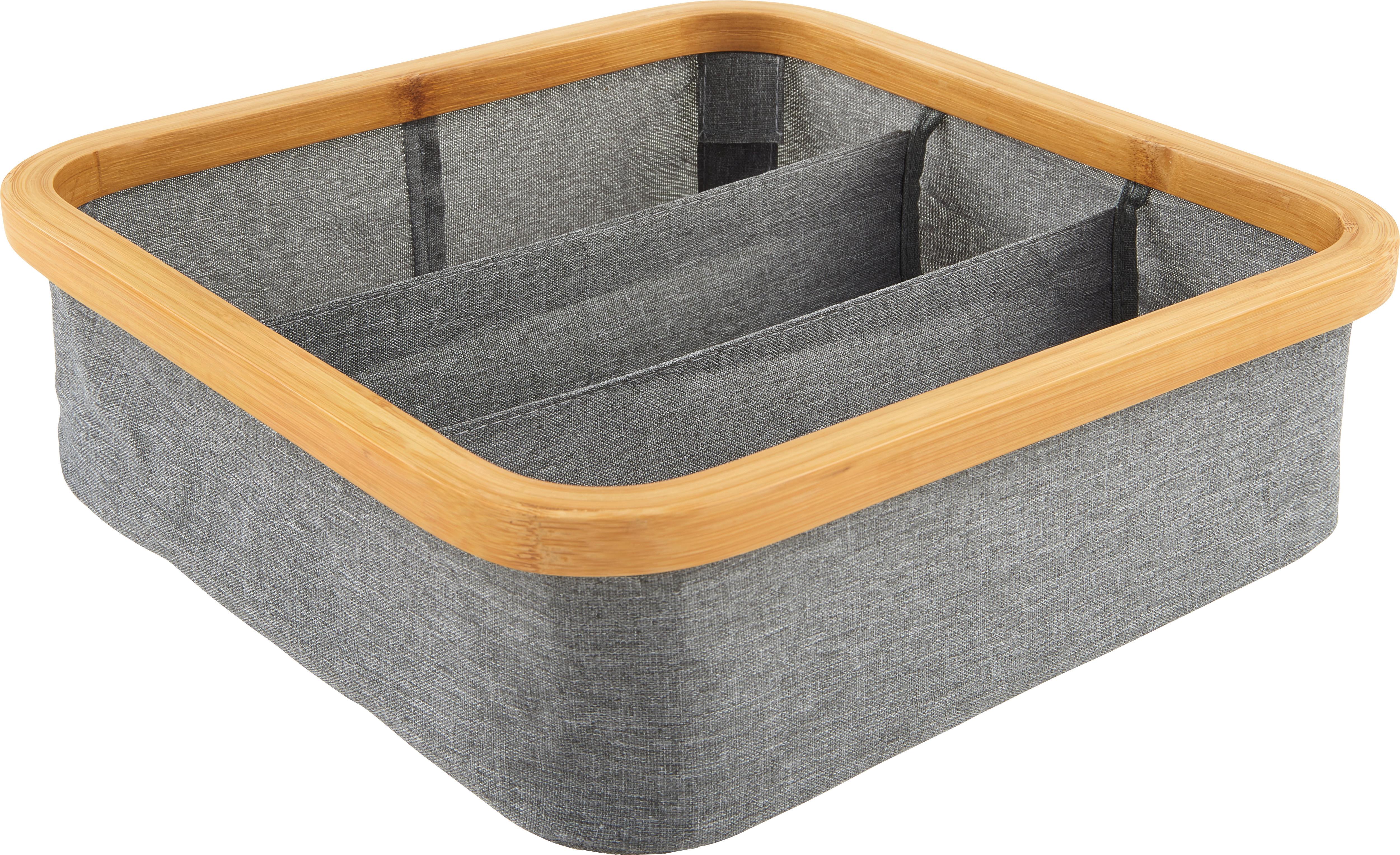 Úložný Box Simply Storage -Ext- - šedá, Moderní, karton/dřevo (30/30/9cm) - Premium Living