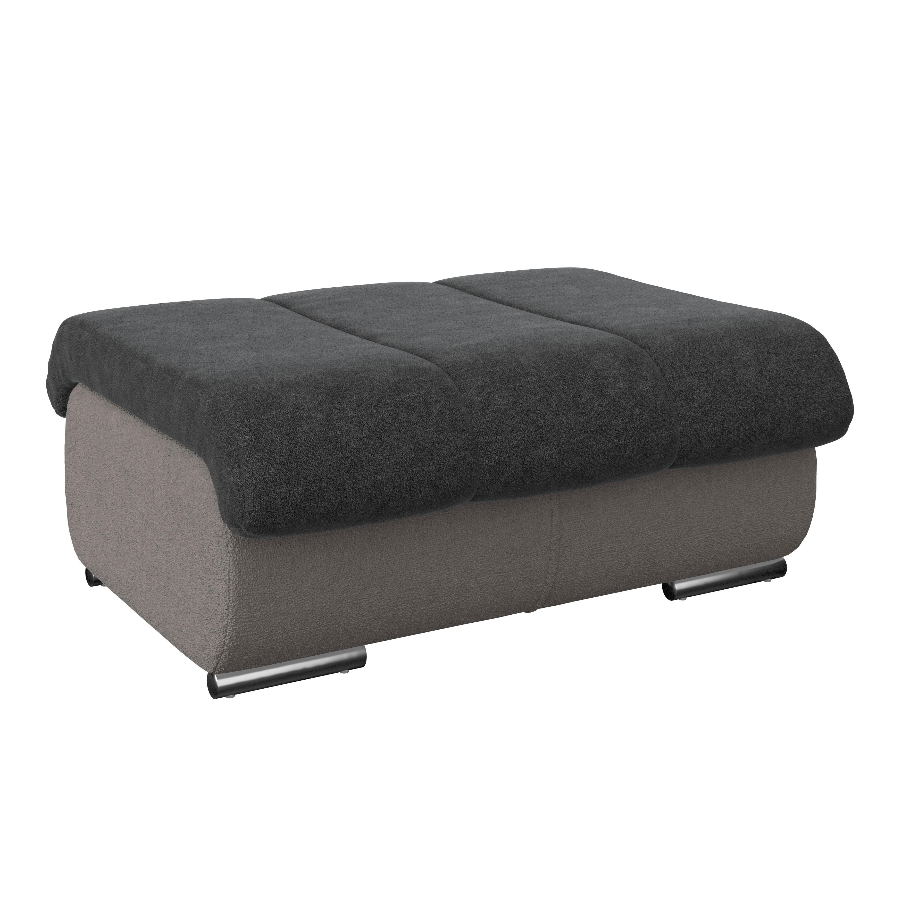 Hocker Multi - Chromfarben/Anthrazit, MODERN, Textil (100/43/80cm)