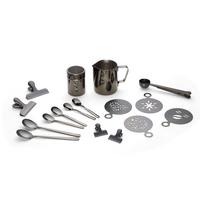 Kaffeeset Echtwerk Kaffeezubehör-Set - Schwarz, Design, Metall (10,5cm) - Echtwerk