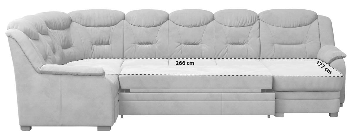 Wohnlandschaft Marcus - Anthrazit/Schwarz, Basics, Textil (330/99/211cm) - MID.YOU