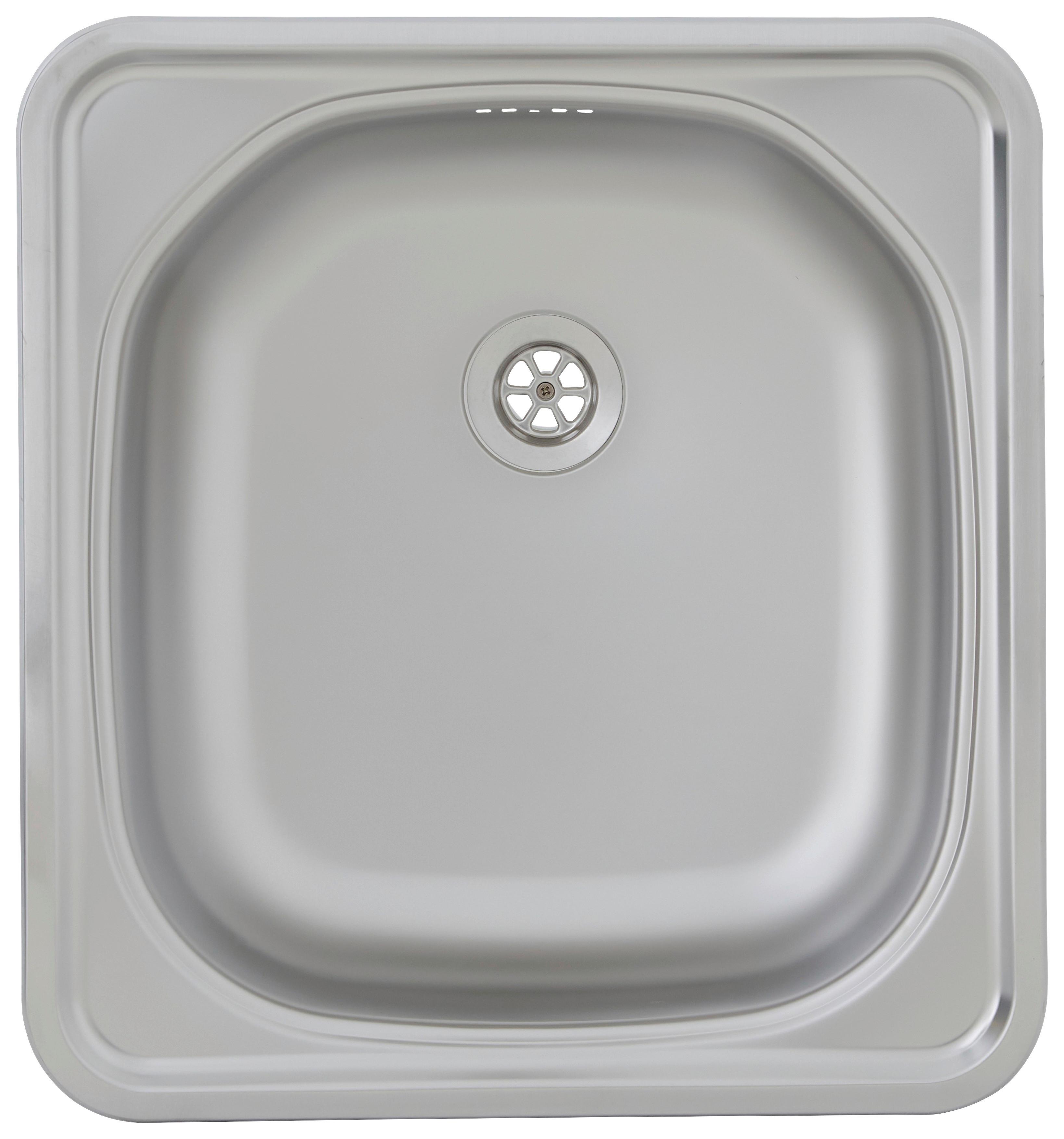 Spüle Dallas Edelstahl 46,5x15,5 cm - Edelstahlfarben, Basics, Metall (46,5/15,5/43,5cm) - Respekta