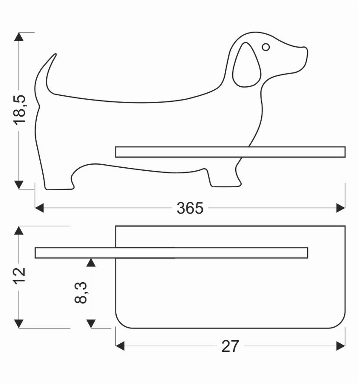 Kinderwandleuchte 21-02976 Dog - Hellblau, KONVENTIONELL, Holz/Holzwerkstoff (36.5/12/18.5cm)
