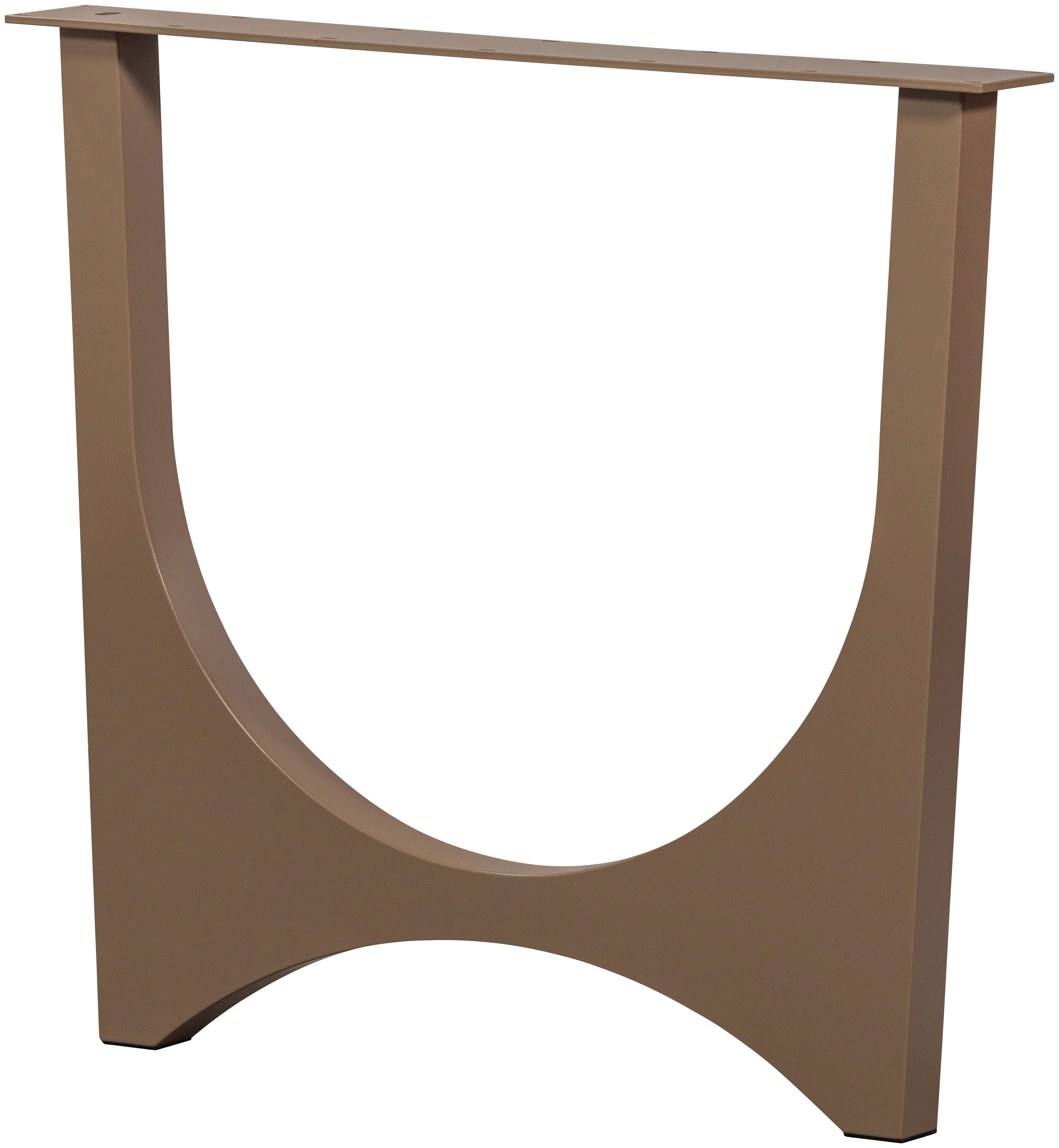 TISCHGESTELL Tablo Braun B: 79cm - Braun, MODERN, Metall (79/72/10cm) - Livetastic